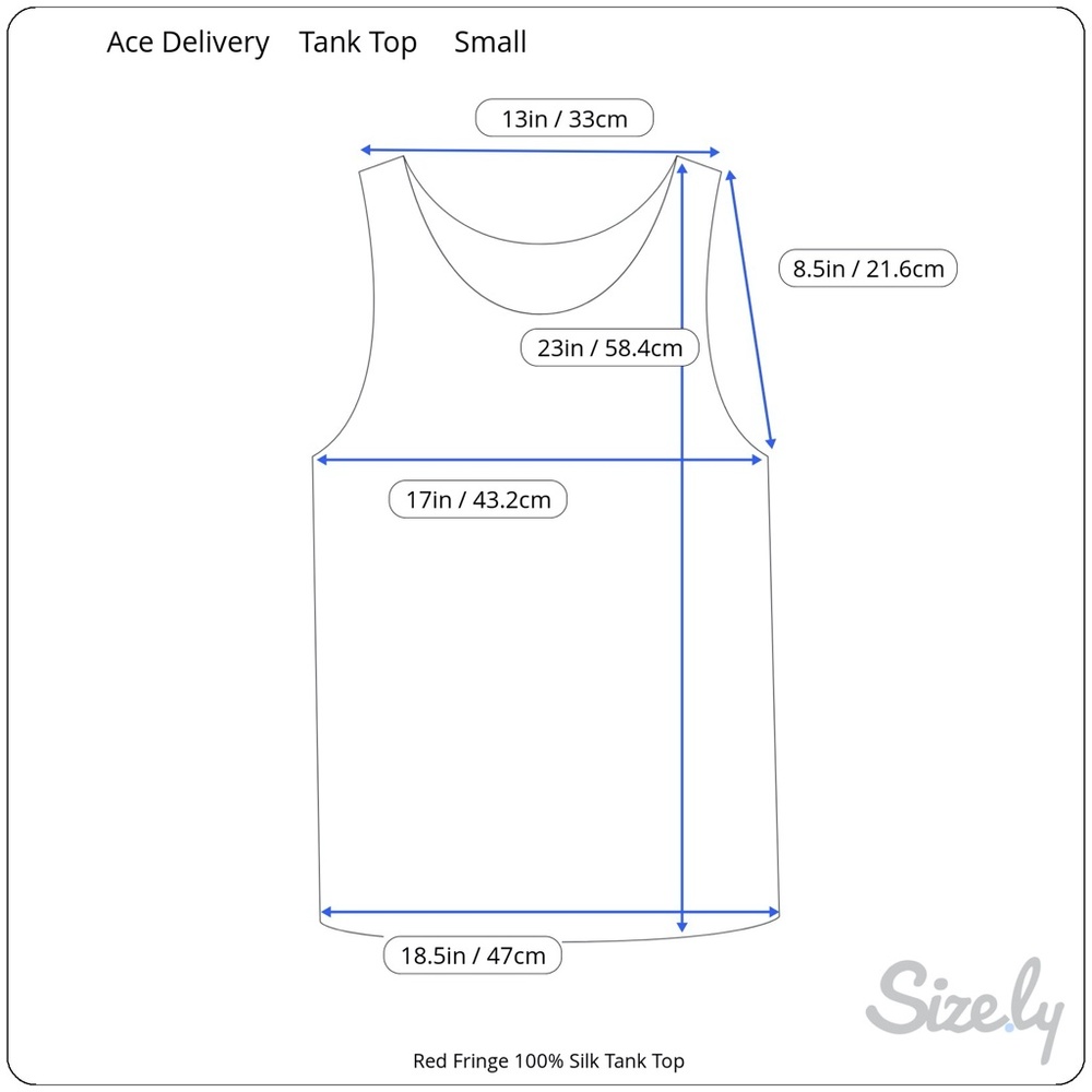 ACE DELIVERY | Red 100% Silk Fringe Tank Top - Picture 13 of 13